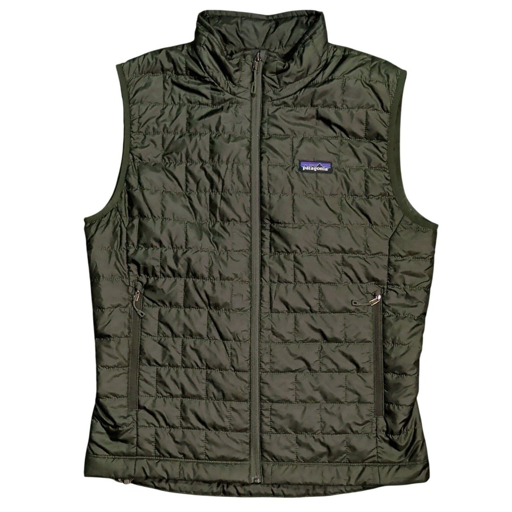 Patagonia Nano Puffer Vest Mens Size M Green Full Zip Packable Quilted Gorpcore